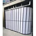 Slat en polycarbonate transparent porte de pliage en aluminium